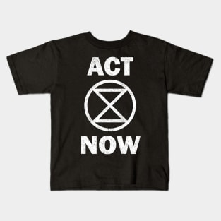 ACT NOW Extinction Rebellion Kids T-Shirt